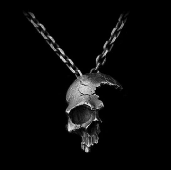 Alloy Half Face Skeleton Necklace MIC-MiaoY047