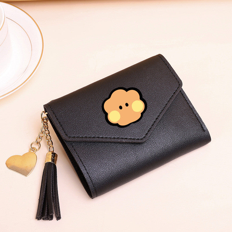 PU card bag tassel short wallet MIC-XingY016