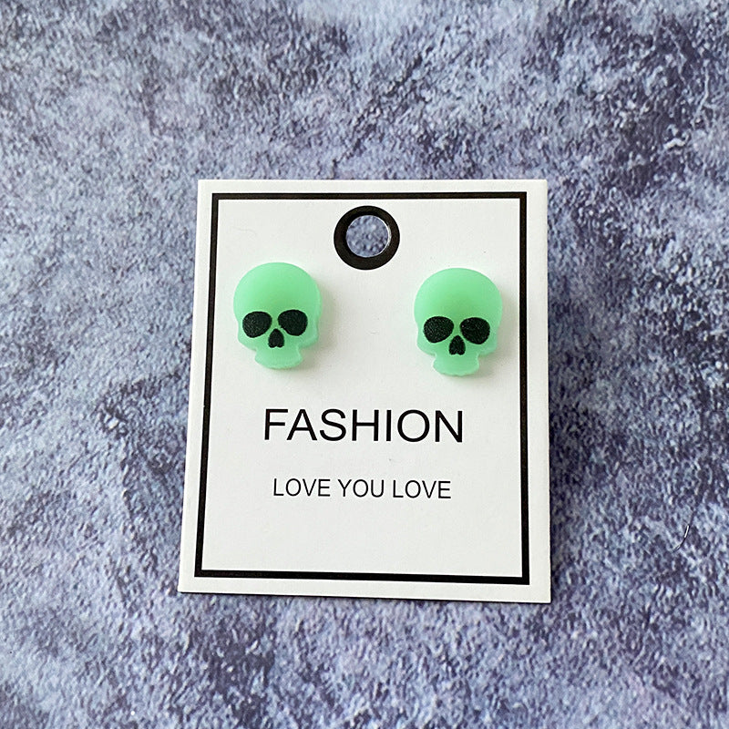 Acrylic Ghost Cat Glow Earrings (Minimo de Compra 2) MYA-XinC004