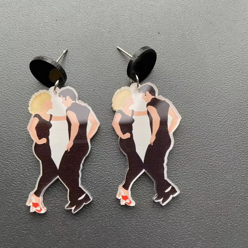 Acrylic smoking chair earrings MIC-XueP127