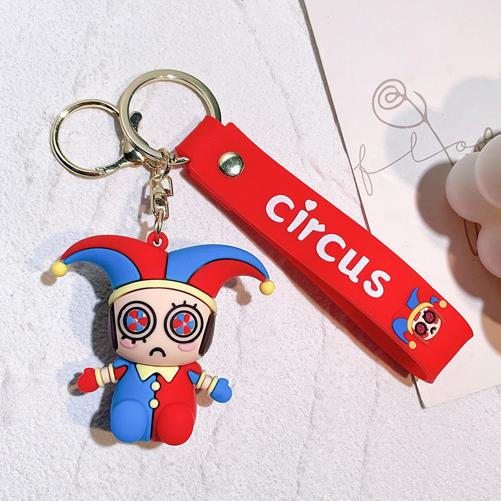 PVC cartoon magical digital circus keychain MIC-QiC026