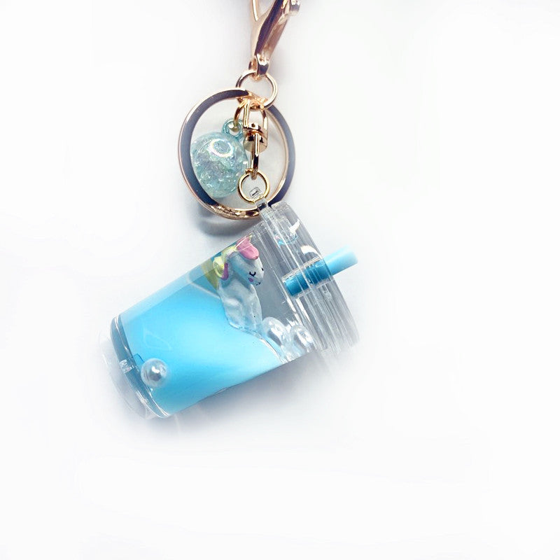 PVC cartoon floating oil keychain MYA-DMF011