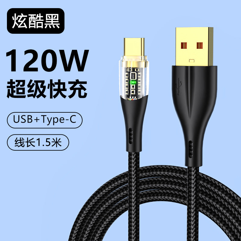 TPE transparent shell woven data cable (Minimo de compra 2) MYA-TengF003