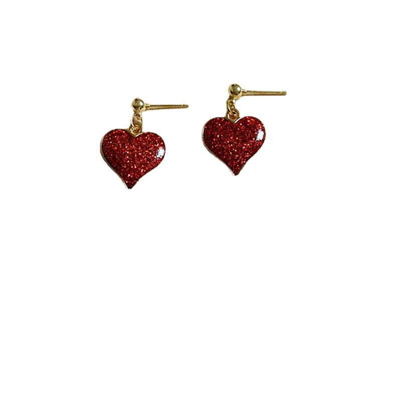 Alloy niche heart-shaped earrings MIC-AiM013