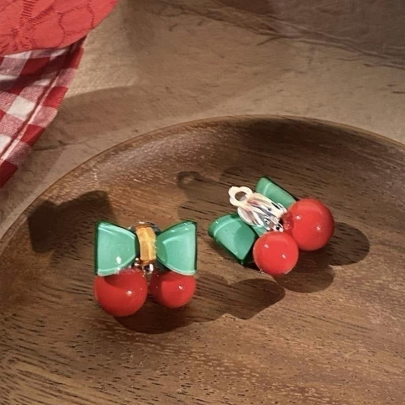 Alloy Early Summer Cherry Earrings (Minimo de Compra 2) MIC-XingS002