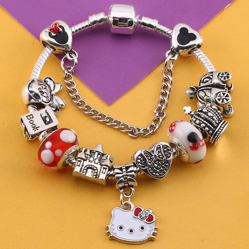 Alloy DIY Pandora Cartoon Bracelet MYA-LiY025