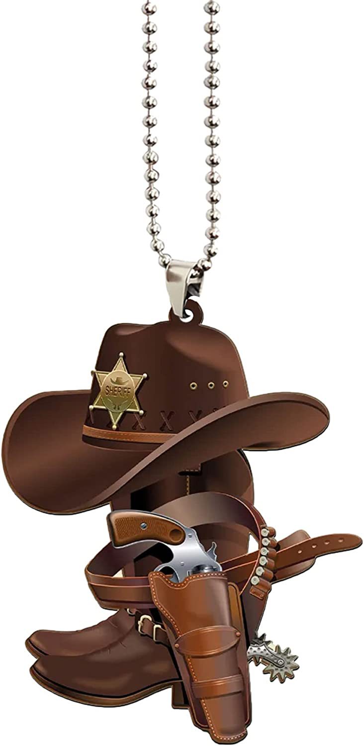 Car MICessories Acrylic Western Cowboy Hat Boots Pendant Minimo de compra 3 MIC-ZanA001