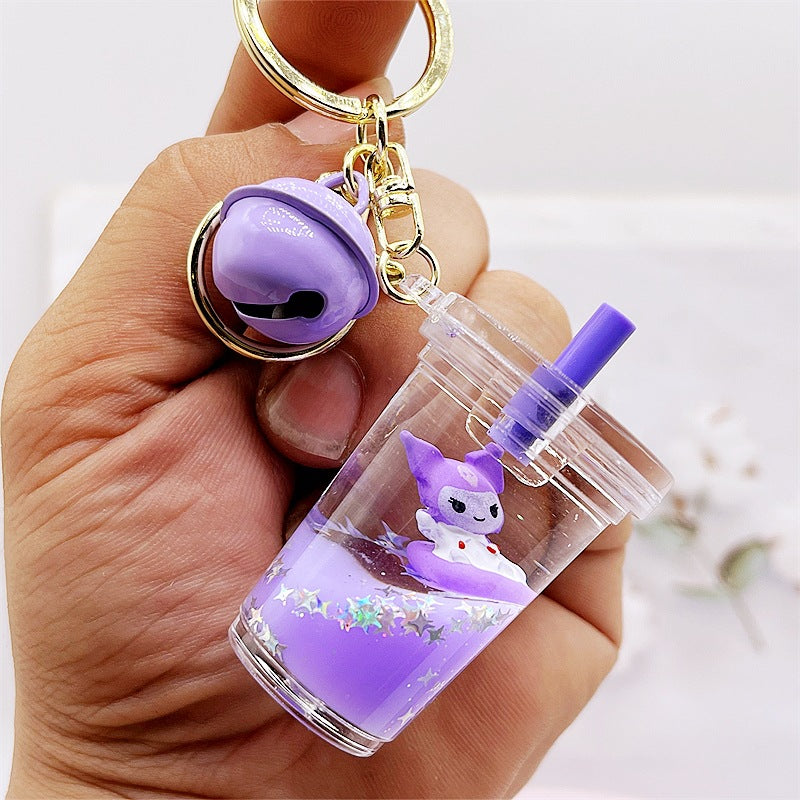 PVC cartoon floating oil keychain MIC-DMF009