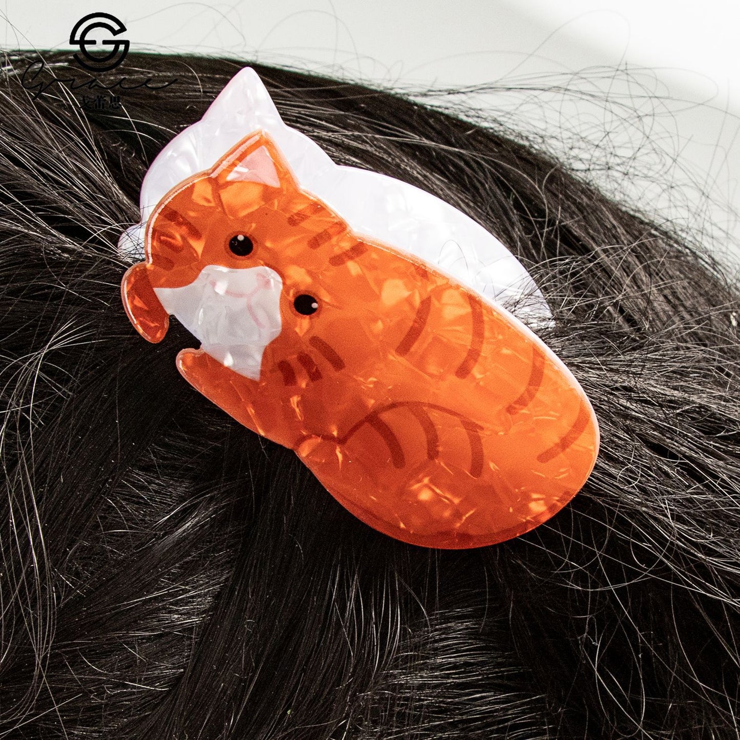 PVC cartoon cat hair clip MIC-GLS009