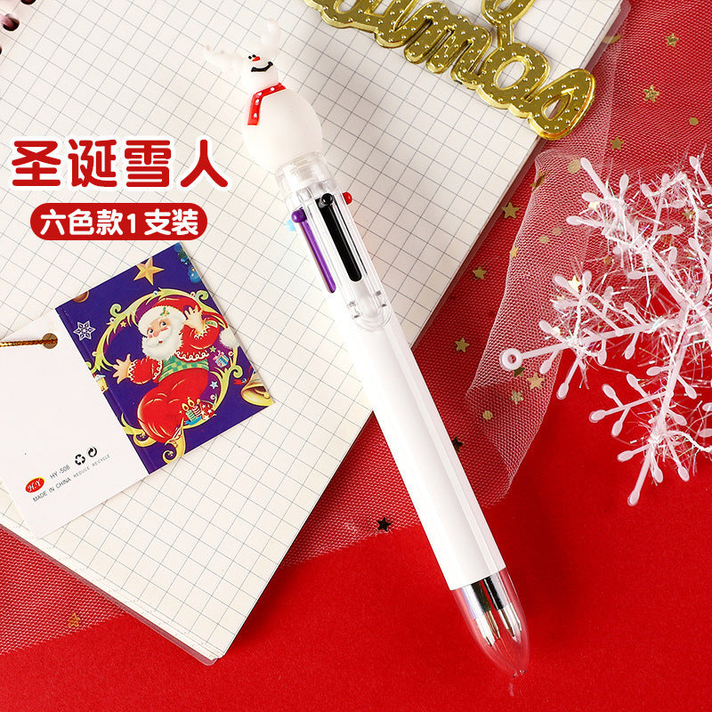 Plastic Cartoon 6 Color Ballpoint Pen midu004