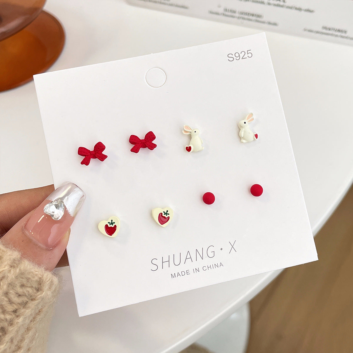 Acrylic Flower Butterfly Knot Earrings (Minimo de Compra 2) MIC-ShuangX029