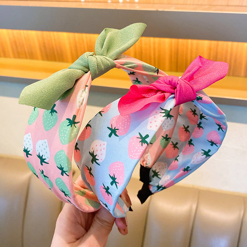 Small strawberry bow headband Minimum order quantity ≥ 2 MIC-HaiY001