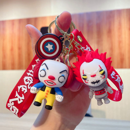 PVC horror clown keychain MIC-JinG050