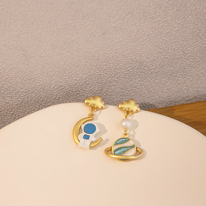 Acrylic alien planet earrings MIC-JianL009