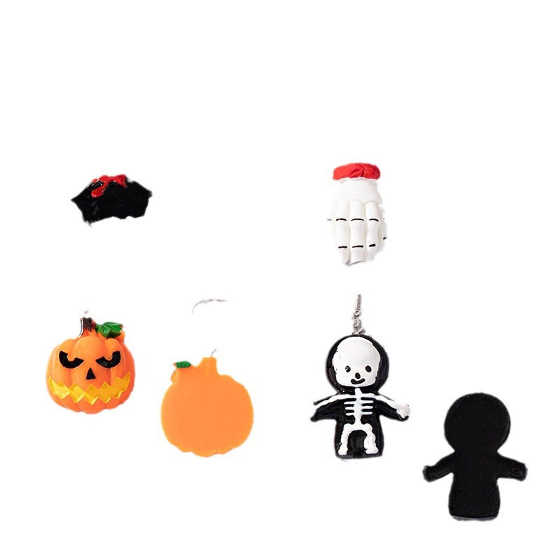 Alloy cartoon funny pumpkin ghost earrings MYA-JLD011