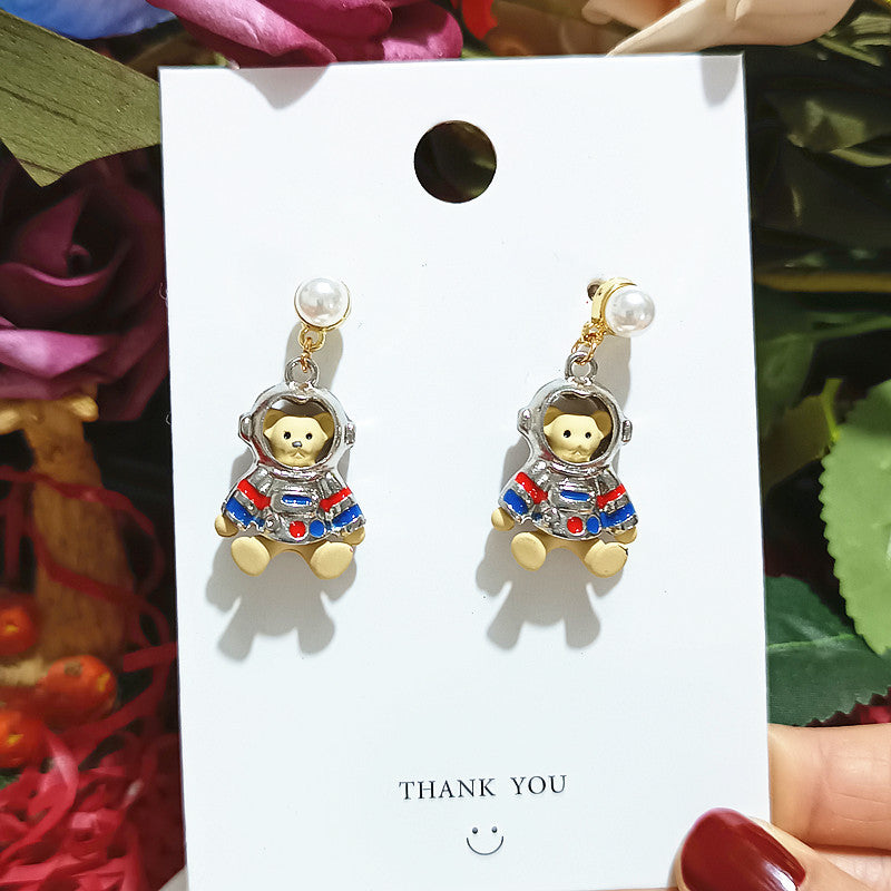 Alloy Little Bear Cute Earrings MYA-XingJ084