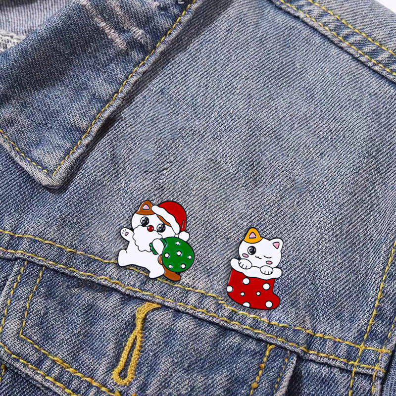 Alloy cartoon Christmas badge brooch (Minimo de Compra 5) MIC-YiN017