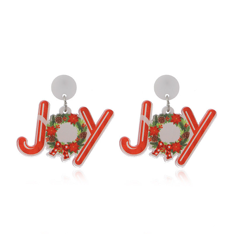 New alloy Christmas reindeer dinosaur earrings MIC-ChuY009