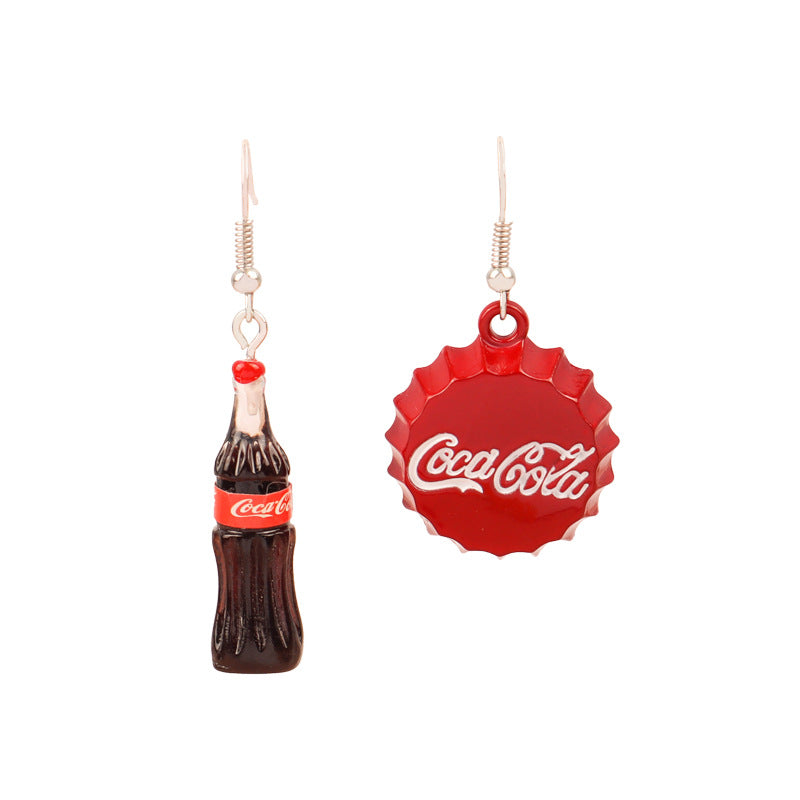 Alloy cola bottle cap earrings MIC-LSY023