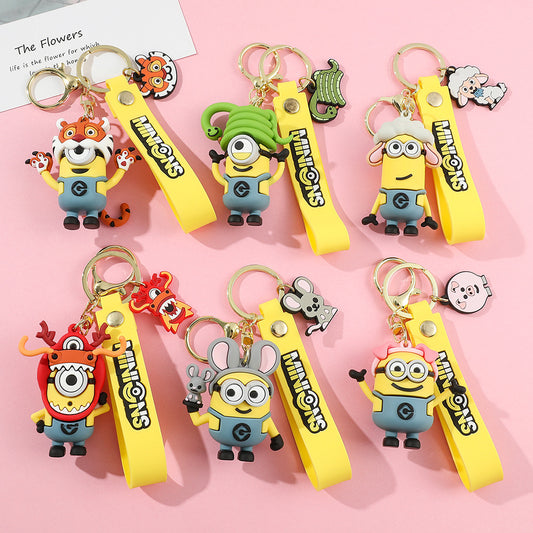 PVC cartoon yellow cute keychain MYA-QiC041