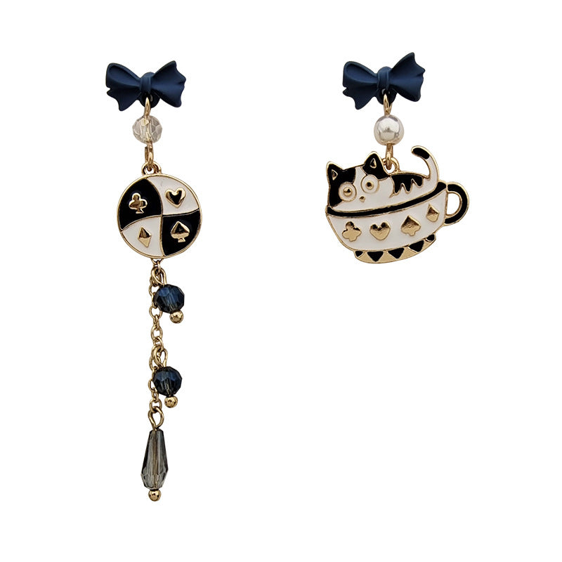 Alloy bow tassel earrings (Minimo de Compra 2) MYA-BLD081