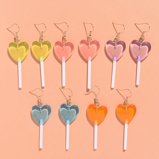 Acrylic candy colored lollipop earrings MIC-XunT015