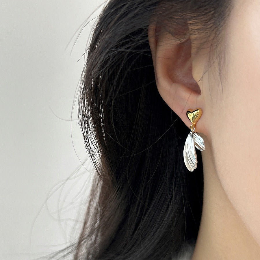 Alloy Love Fish Tail Earrings (Minimo de compra 3) MIC-GuanY003