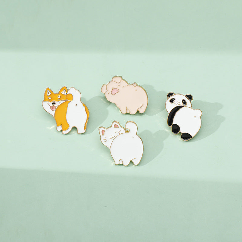 Alloy cute pouting animal brooch MIC-QiSen020