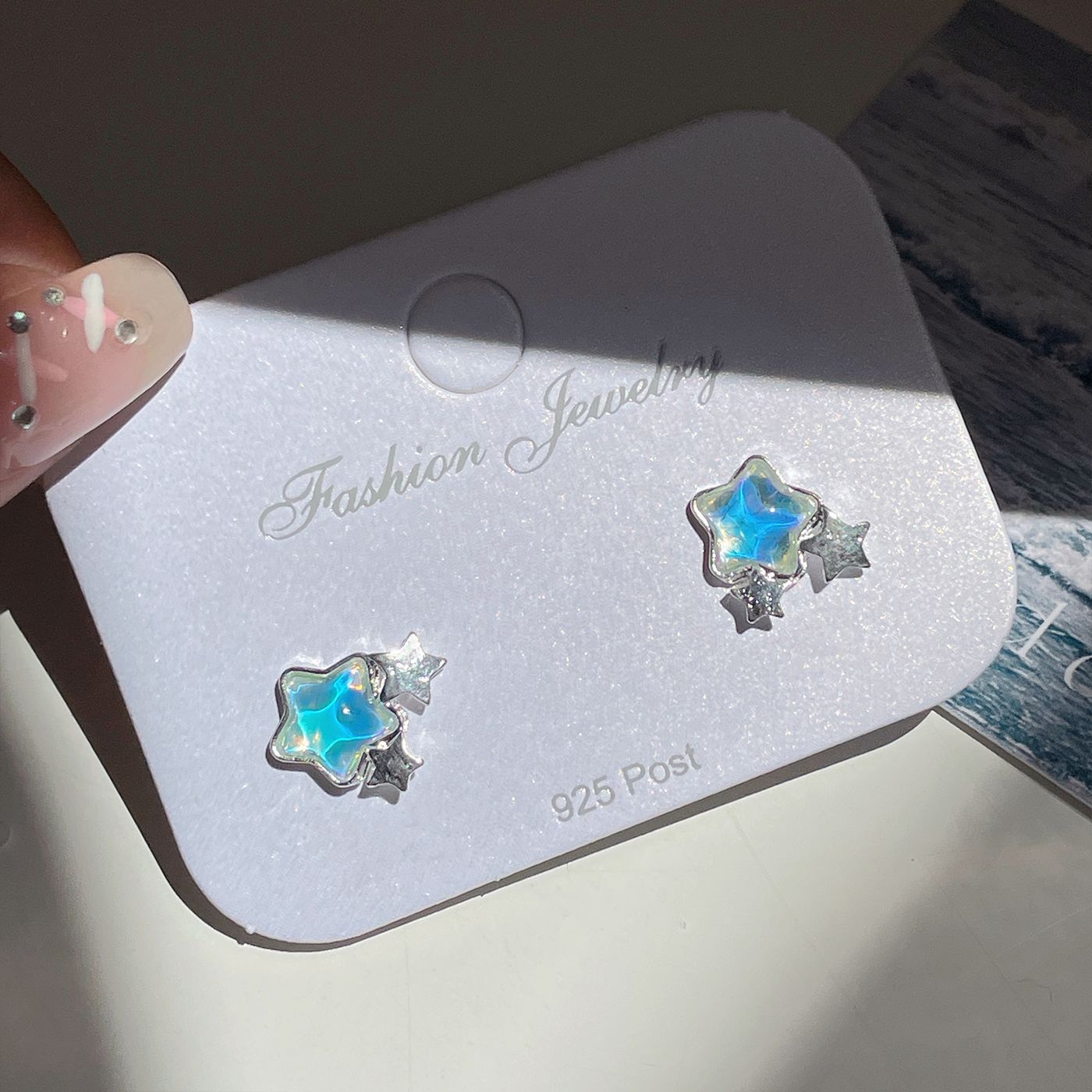 Alloy Ocean Series Blue Earrings MIC-ShuangX045