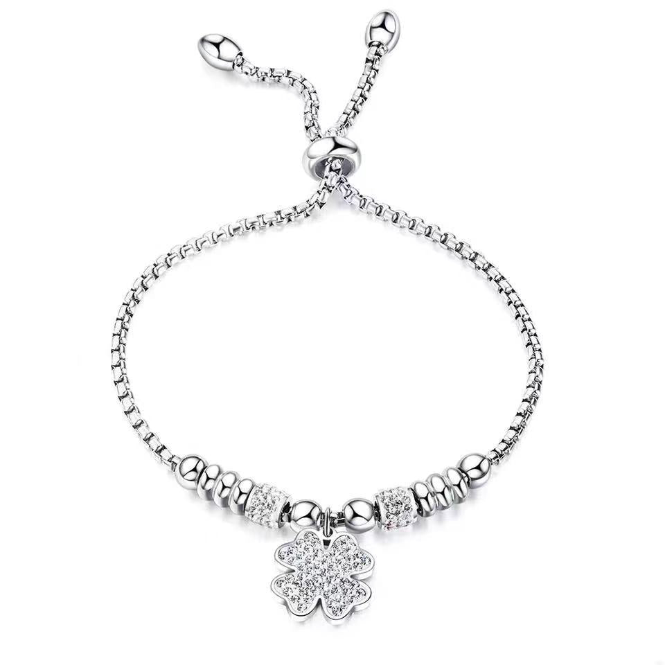 Bracelet Stainless Steel Four Leaf Clover Minimo de compra 10 FaM004