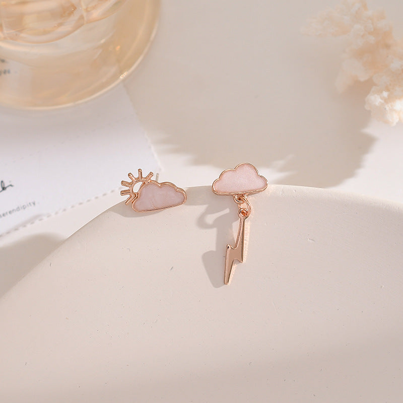 Alloy Asymmetric Cloud Earrings (Minimo de Compra 2) MIC-SBL016