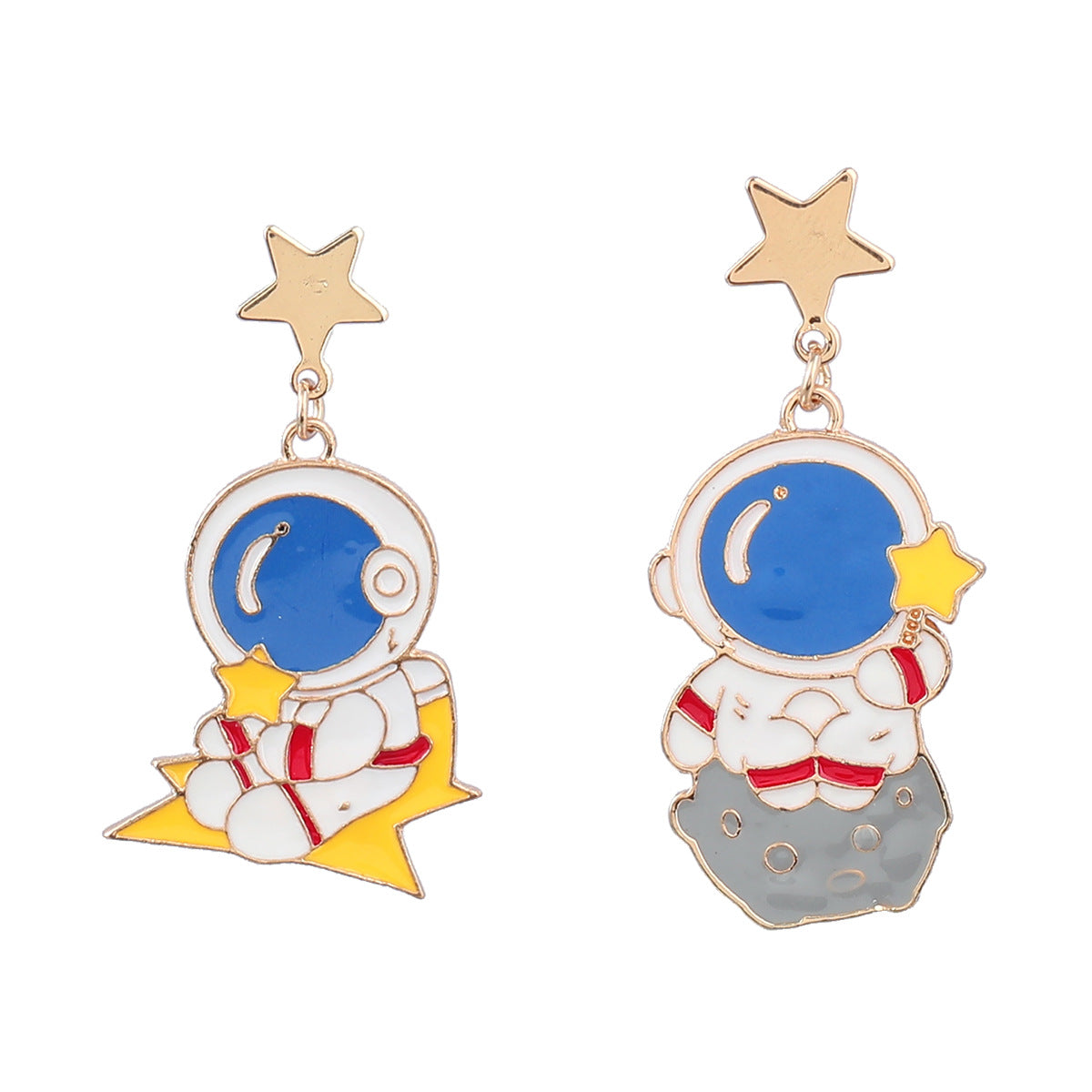 Alloy Planet Rocket Astronaut Earrings MIC-JiuL002