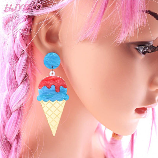 Acrylic Purple Magic Earrings (Minimo de compra 5) MIC-XiaoY022