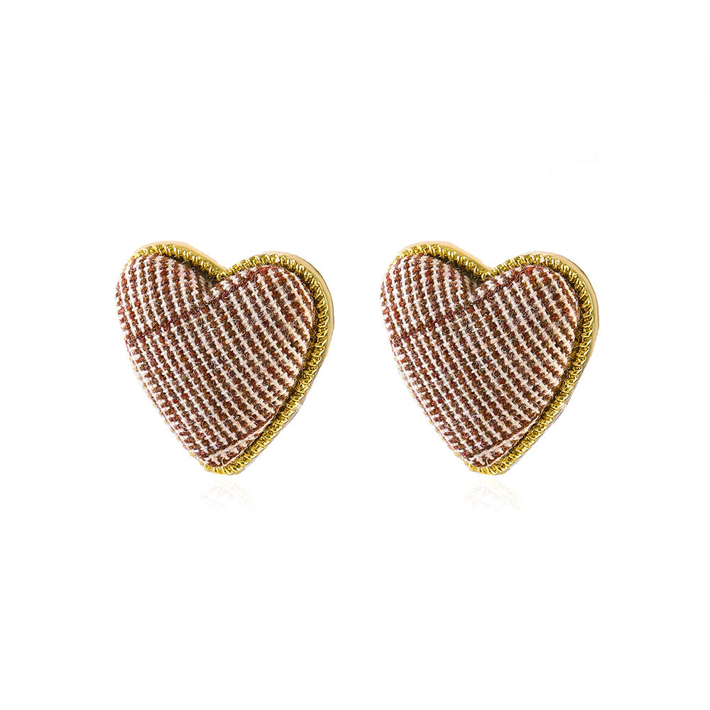 Alloy black and white checkerboard earrings (Minimo de Compra 2) MIC-YiYuan004