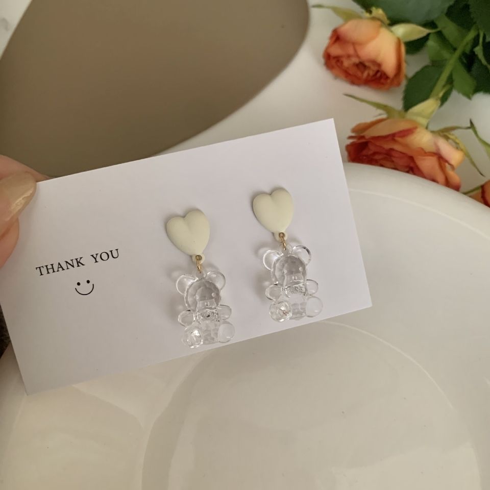 Asymmetric blue alloy earrings MIC-YinXin007