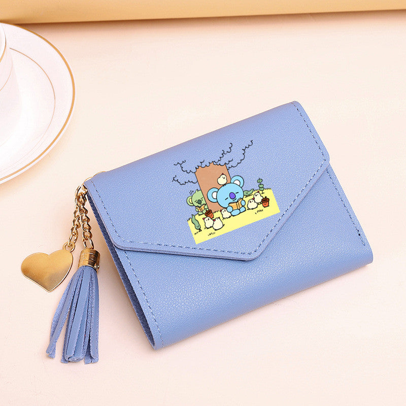 PU card bag tassel short wallet MIC-XingY013