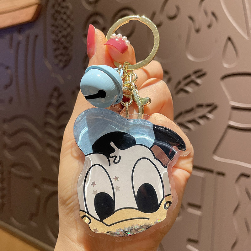 cartoon into oil kitten duck bear keychain（M）MXiong003