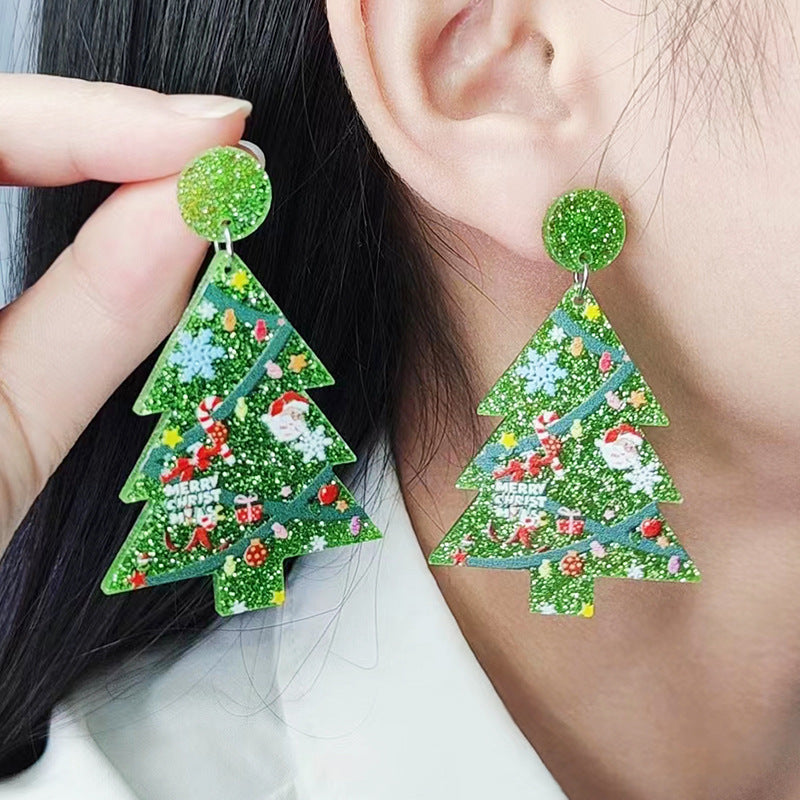 New alloy Christmas reindeer dinosaur earrings MIC-ChuY009