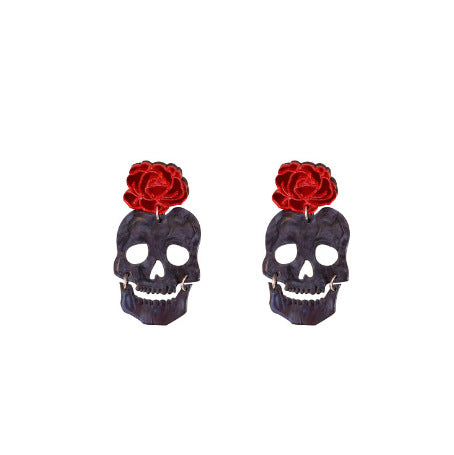 Acrylic Pumpkin Skeleton Ghost Earrings (Minimo de Compra 2) MIC-ChouT039