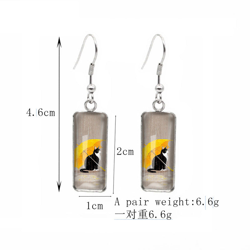 Alloy Cat Comic Style Earrings (Minimo de compra 5) MIC-XiangL063