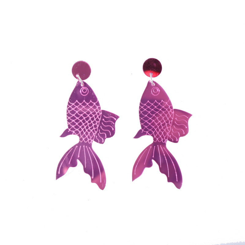 Acrylic Dinosaur Cicada Earrings MYA-XueP084