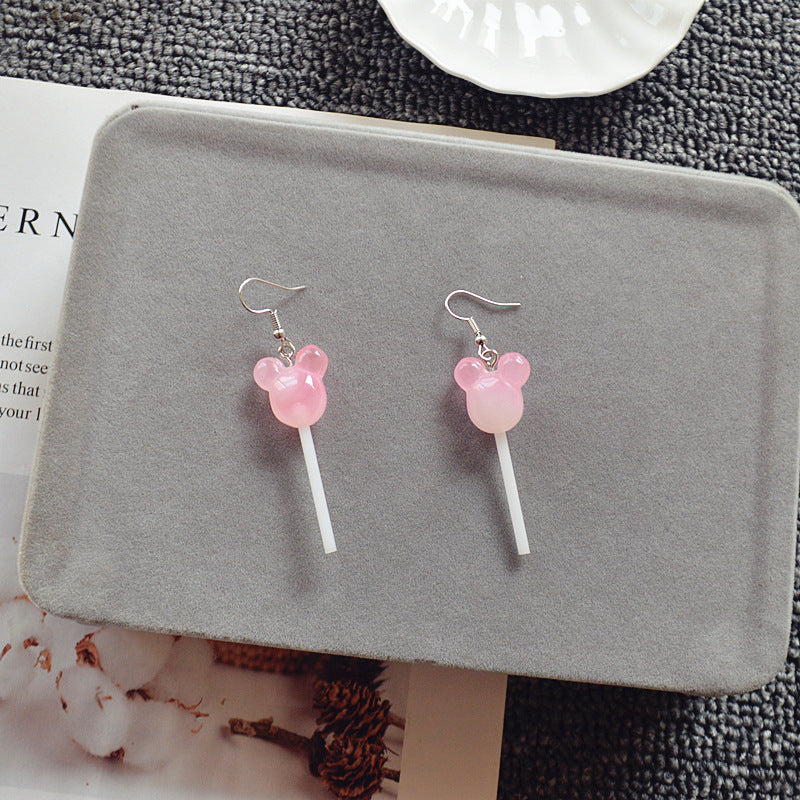 Resin lollipop long earrings (Minimo de Compra 2) MYA-XieN040