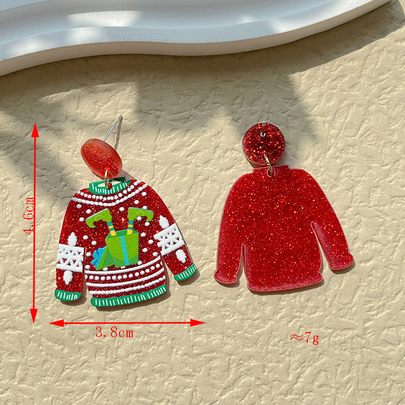 Alloy New Christmas Sweater Earrings (Minimo de Compra 2) MIC-PingH037