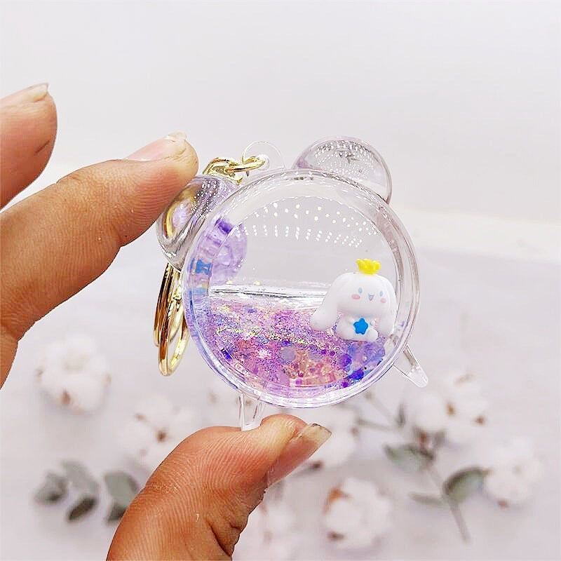 PVC cartoon floating oil keychain MYA-DMF013