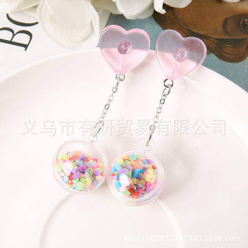 Alloy cartoon cute heart earrings (Minimo de Compra 3) MIC-YouY034