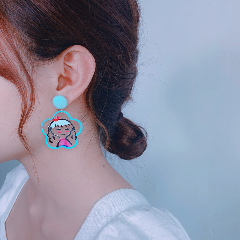 Alloy Transparent Love Cat Earrings (Minimo de Compra 2) MIC-XingS007