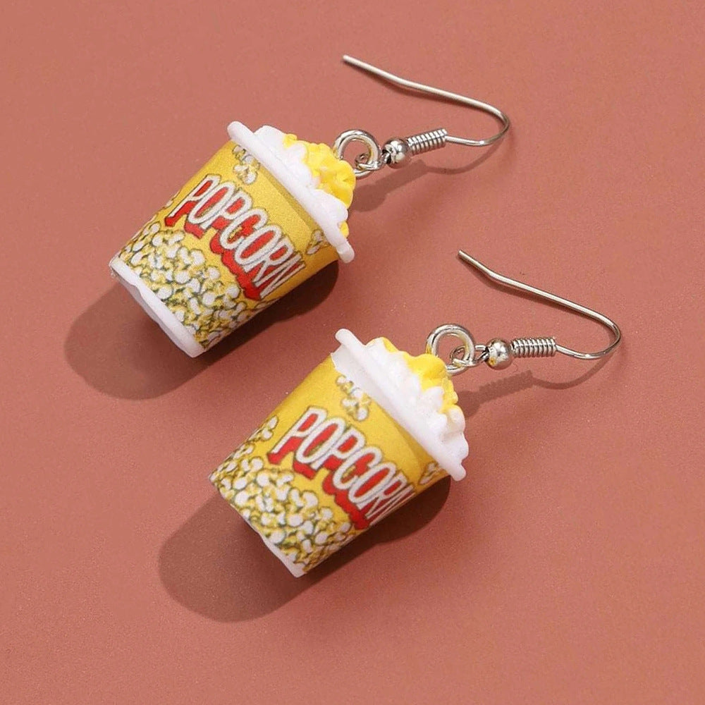 Acrylic cartoon popcorn earrings (Minimo de compra 2) MIC-JianL005