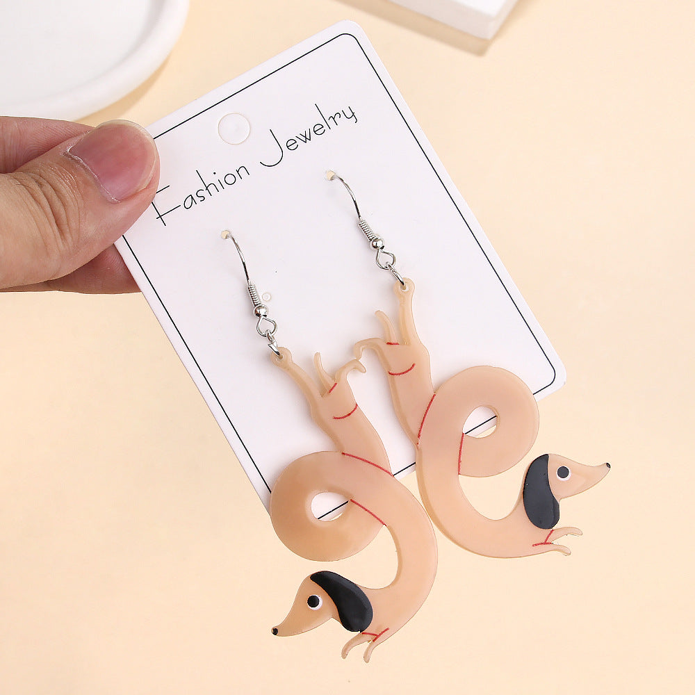 Acrylic new dog earrings (Minimo de compra 5) MYA-ManT034