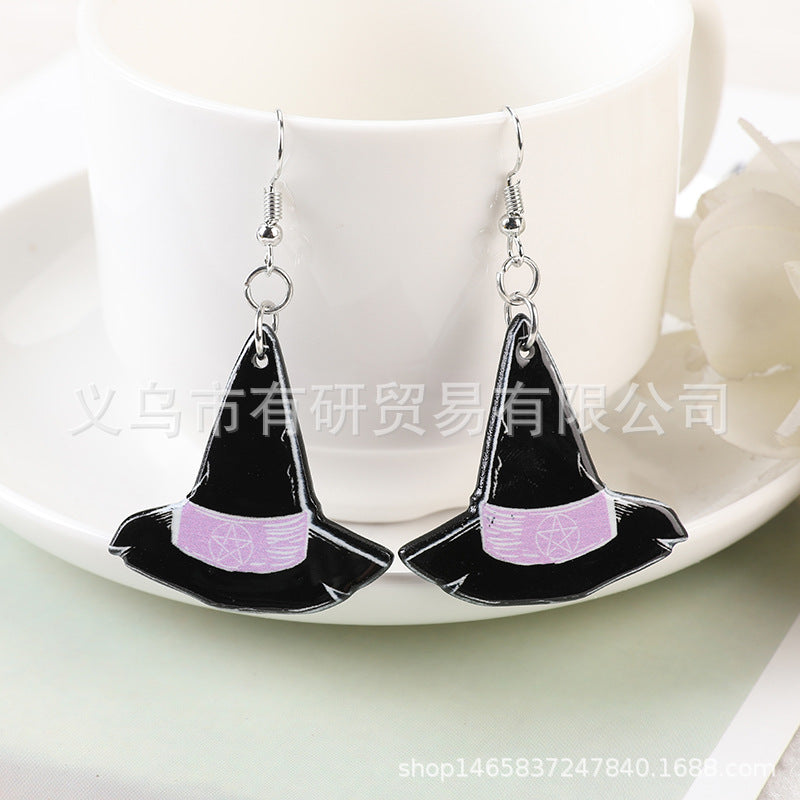 Resin Halloween Witch Earrings (Minimo de Compra 2) MIC-YouY029