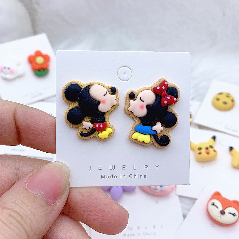 Resin cartoon small animal earrings  (Minimo de Compra 2) MIC-ShiJ002